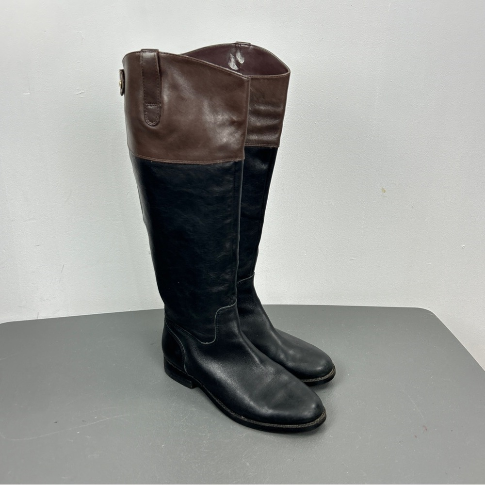 Lauren Ralph Lauren Leather Two-tone Tall Boots
